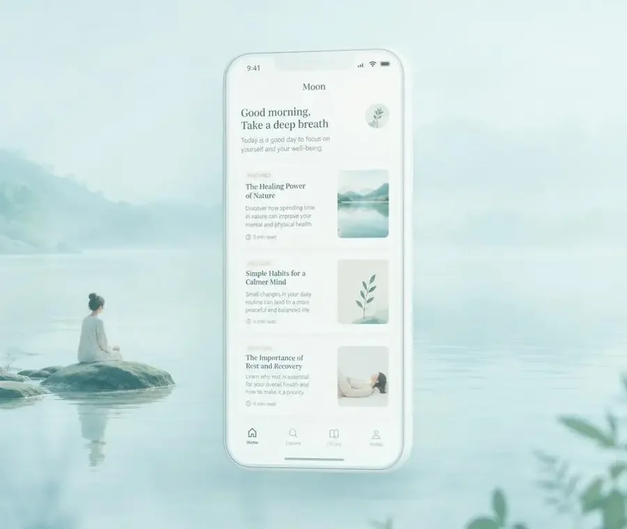 91在线吃瓜 App 界面展示 · 月白阅读模式